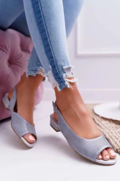 Sandały Płaskie><noscript><img width=