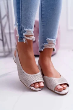 Sandały Płaskie><noscript><img width=