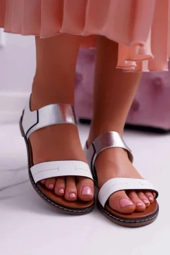 Sandały Płaskie><noscript><img width=