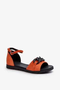 Sandały Płaskie><noscript><img width=