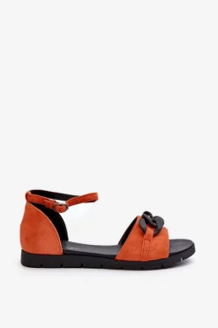 Sandały Płaskie><noscript><img width=