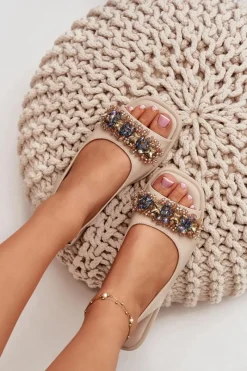 Sandały Płaskie><noscript><img width=