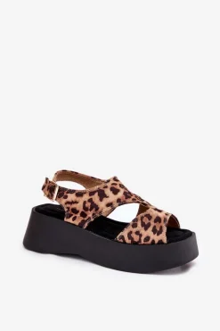 Sandały Płaskie><noscript><img width=