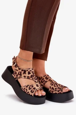 Sandały Płaskie><noscript><img width=