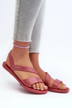 Outlet Ipanema Sandały Damskie Z Brokatem 82429 Vibe Sandal Fem Różowe