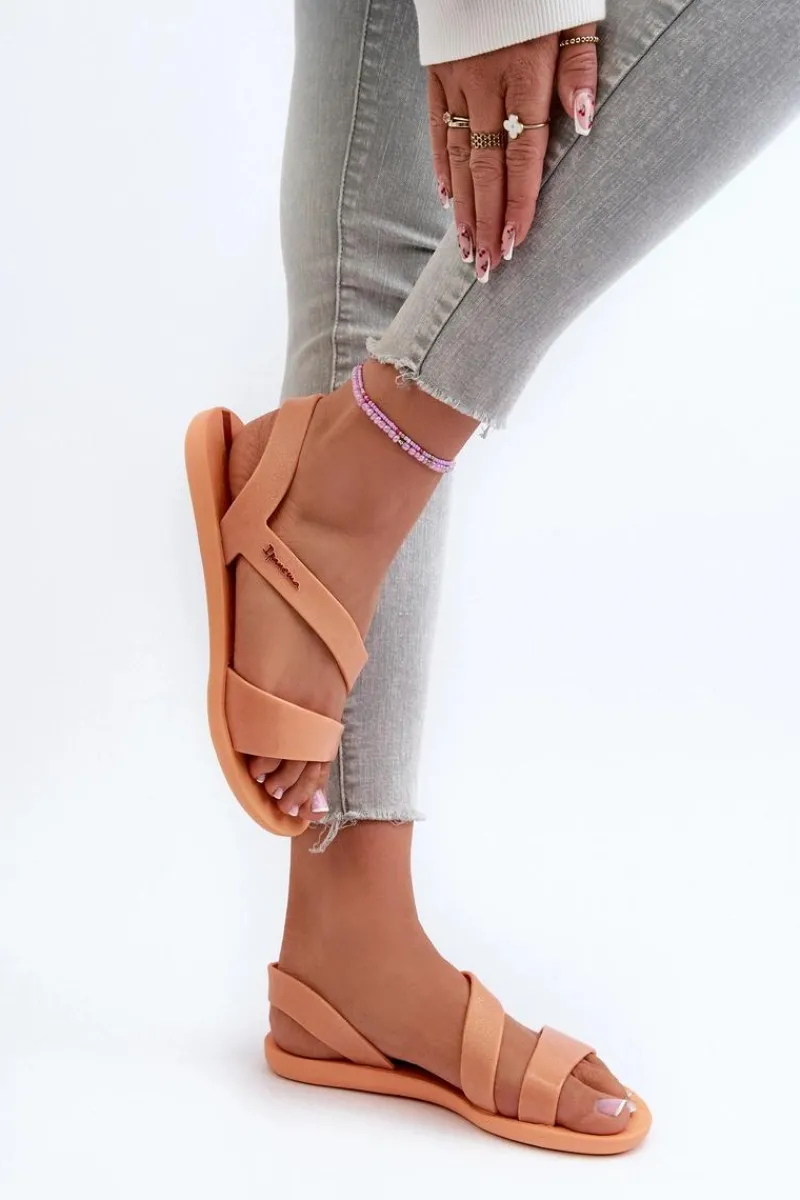 Best Sandały Damskie Z Brokatem 82429 Vibe Sandal Fem Pomarańczowe Damskie Sandały Gumowe|Sandały Płaskie