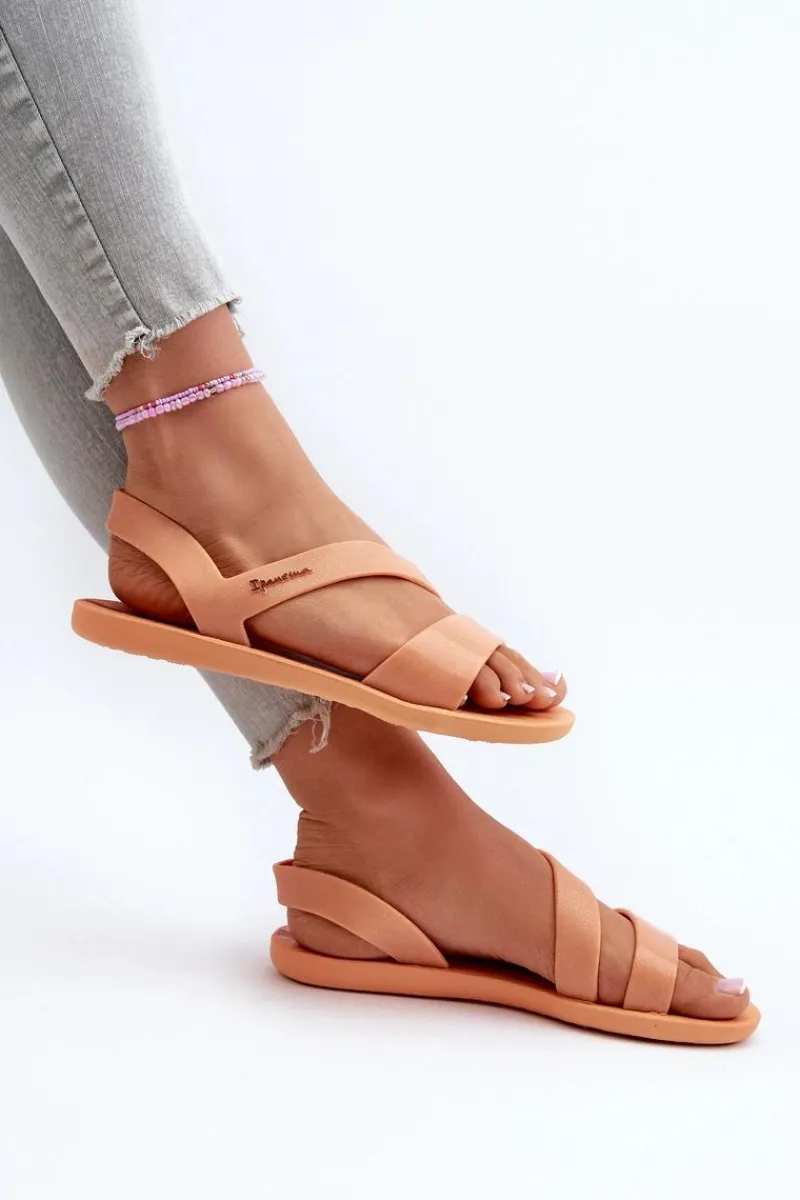 Best Sandały Damskie Z Brokatem 82429 Vibe Sandal Fem Pomarańczowe Damskie Sandały Gumowe|Sandały Płaskie