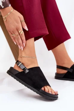 Sandały Płaskie><noscript><img width=