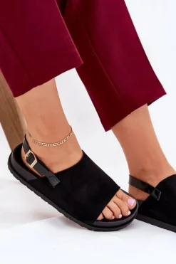 Sandały Płaskie><noscript><img width=