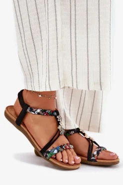 Sandały Płaskie><noscript><img width=