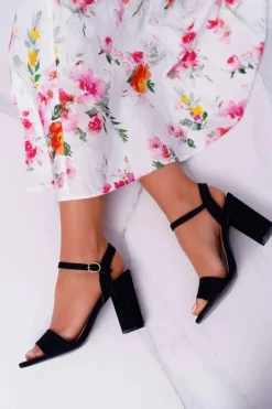 Discount Boto Sandały Damskie Zamszowe Czarne Baloo