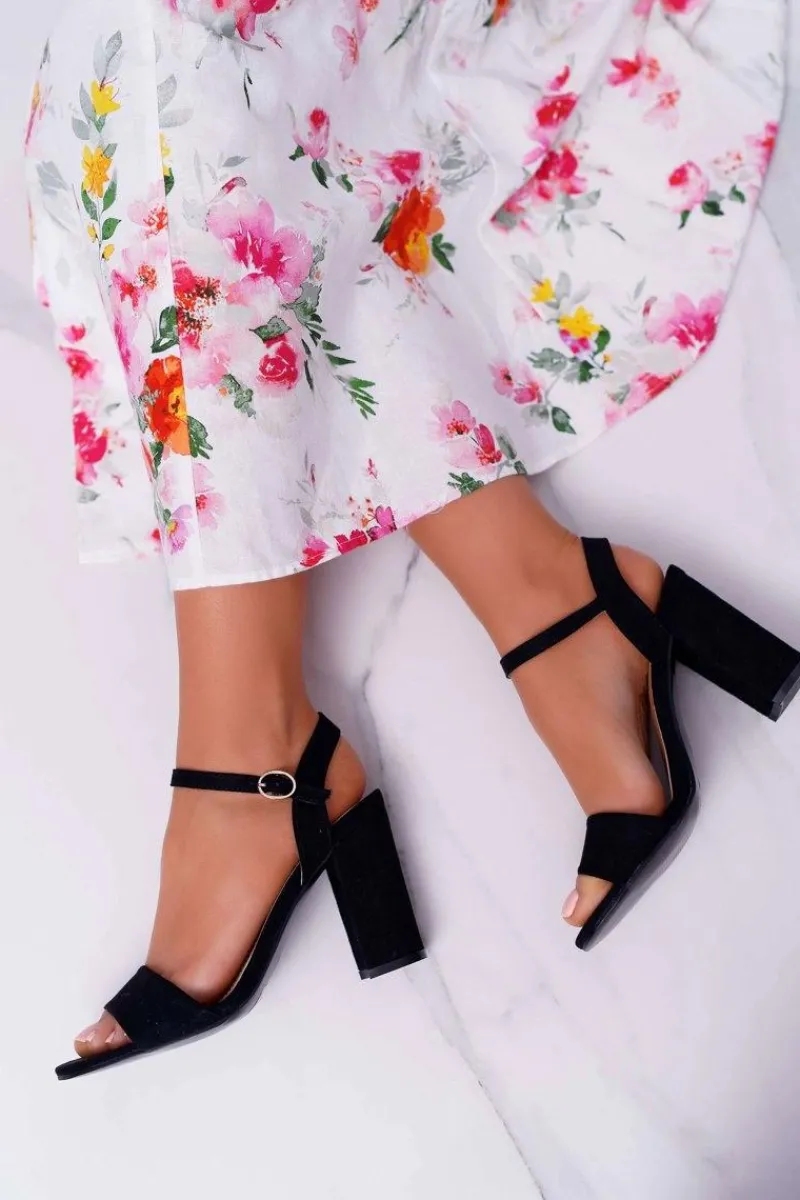 Discount Boto Sandały Damskie Zamszowe Czarne Baloo