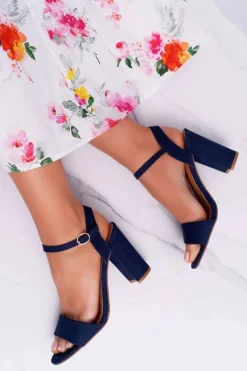 Discount Boto Sandały Damskie Zamszowe Granatowe Baloo