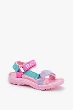 Dziewczęce>Big Star Shoes Sandały Dziecięce Na Rzepy Big Star RR374519 Różowe
