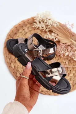 Discount Big Star Shoes Sandały Dziewczęce Big Star NN374264 Czarne Czarny