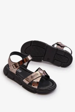 Discount Big Star Shoes Sandały Dziewczęce Big Star NN374264 Czarne Czarny