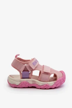 New Sandały Dziewczęce Na Rzepy Big Star NN374234 Różowe Dzieci Dziewczęce