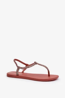 Online Ipanema Sandały Japonki Z Brokatem Damskie 26914 Class Brilha Fem Koralowe Różowy