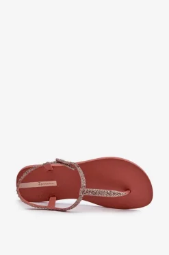 Online Ipanema Sandały Japonki Z Brokatem Damskie 26914 Class Brilha Fem Koralowe Różowy