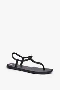 Discount Ipanema Sandały Japonki Z Brokatem Damskie 26914 Class Brilha Fem Czarne