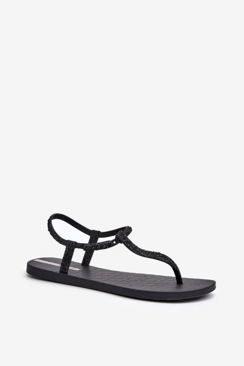 Discount Ipanema Sandały Japonki Z Brokatem Damskie 26914 Class Brilha Fem Czarne