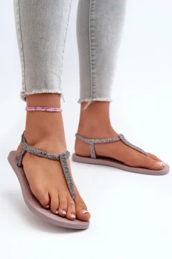 Clearance Ipanema Sandały Japonki Z Brokatem Damskie 26914 Class Brilha Fem Jasnofioletowe