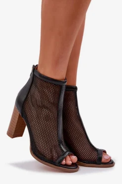 Sandały Na Słupku|Sandały Z Cholewką></noscript>Boto Sandały Na Słupku Z Cholewką Czarne Taniffia Czarny