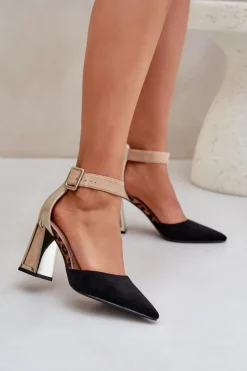 Sandały Na Słupku|Sandały Na Obcasie>Boto Sandały Na Słupku Ze Szpiczastymi Noskami Czarne Gekkaria