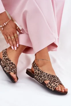 Sandały Płaskie><noscript><img width=