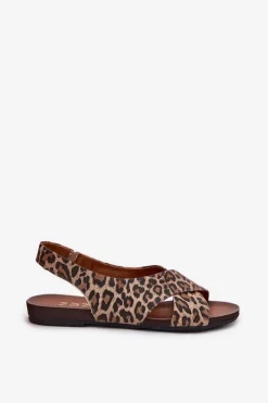 Sandały Płaskie><noscript><img width=