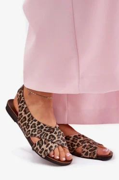 Sandały Płaskie><noscript><img width=