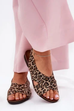 Sandały Płaskie><noscript><img width=