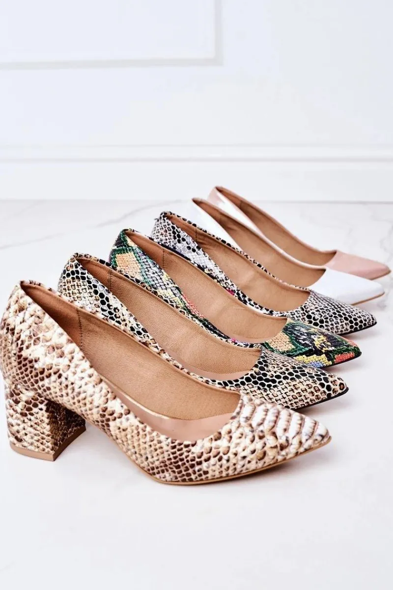 Czółenka Na Słupku>Boto Satynowe Czółenka Lewski Shoes 2801 Różowe