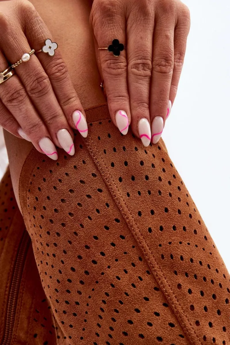 Online S.Barski HY66-150 Ażurowe Kozaki Na Płaskim Obcasie Camel Damskie Kozaki Wiosenne|Kozaki Ażurowe