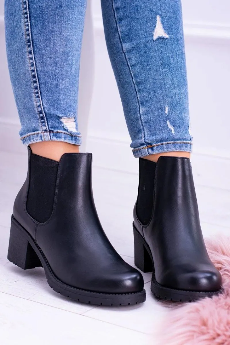 Hot Buty Sergio Leone Sergio Leone Czarne Botki Na Słupku Tulso