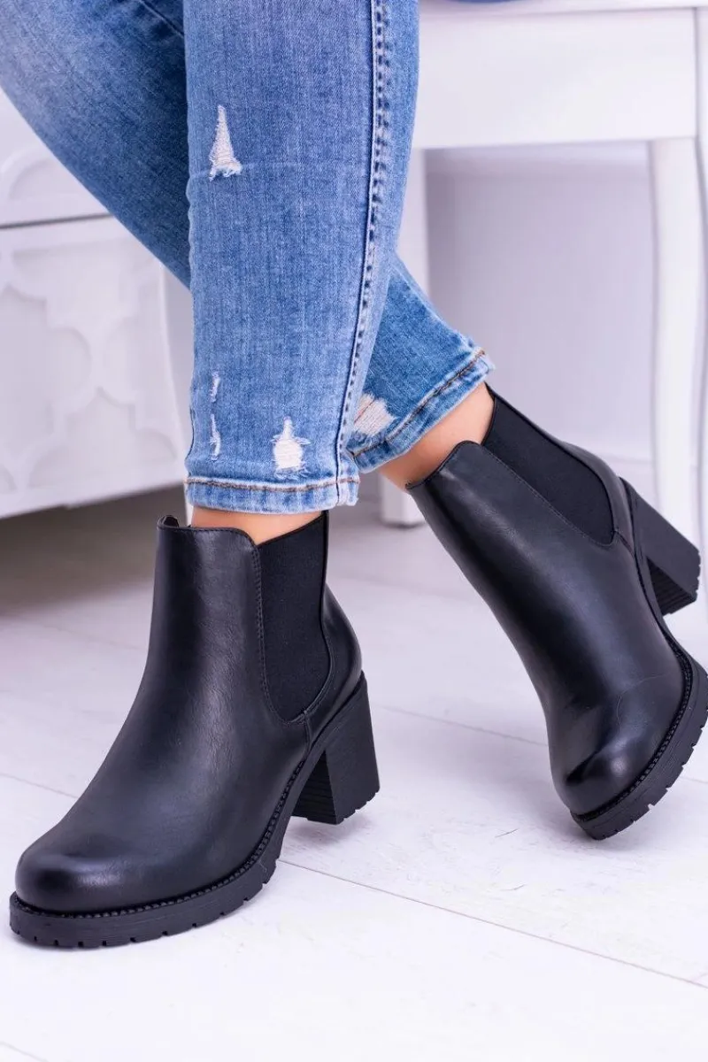 Hot Buty Sergio Leone Sergio Leone Czarne Botki Na Słupku Tulso