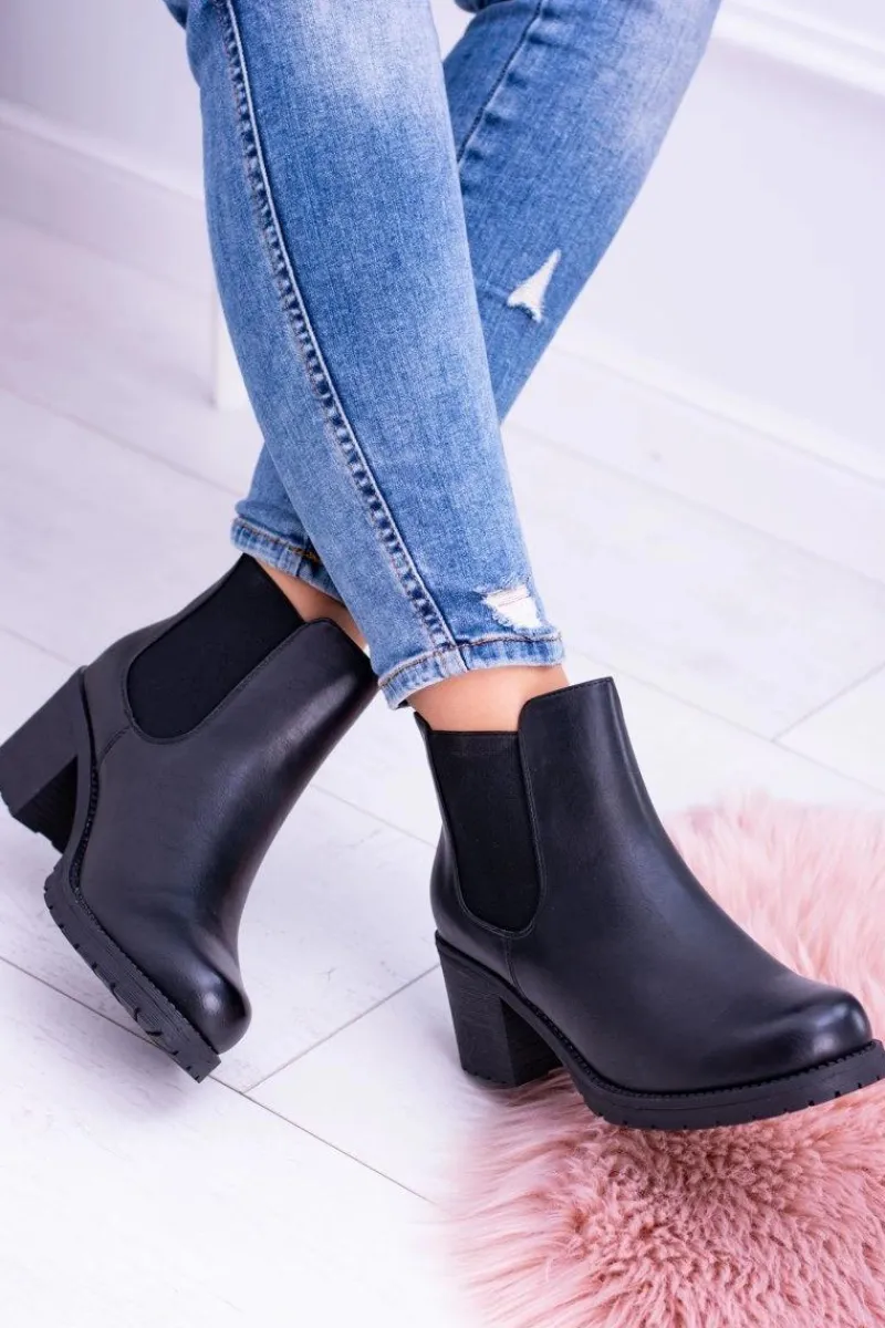 Hot Buty Sergio Leone Sergio Leone Czarne Botki Na Słupku Tulso