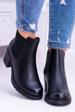 Hot Buty Sergio Leone Sergio Leone Czarne Botki Na Słupku Tulso