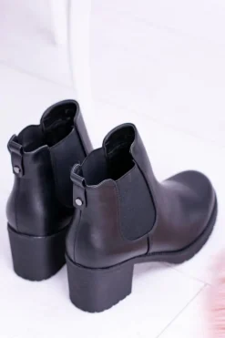 Hot Buty Sergio Leone Sergio Leone Czarne Botki Na Słupku Tulso