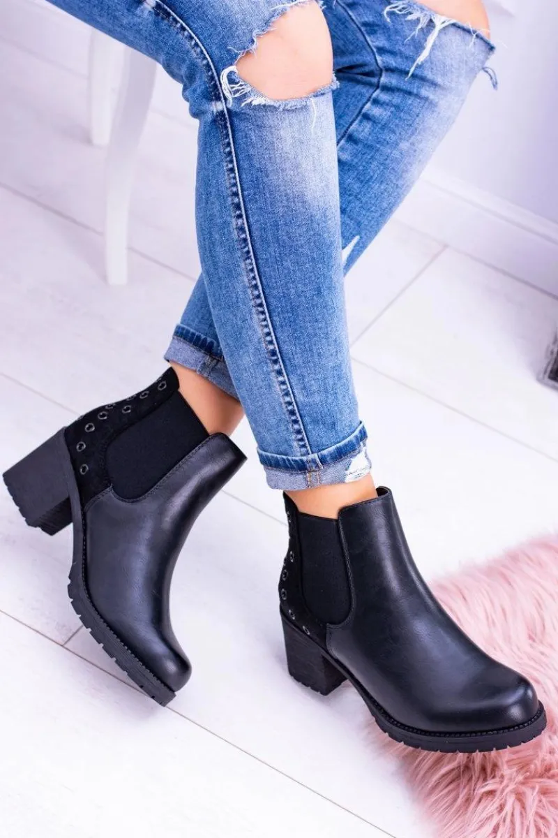 Hot Buty Sergio Leone Sergio Leone Czarne Botki Na Słupku Megusto