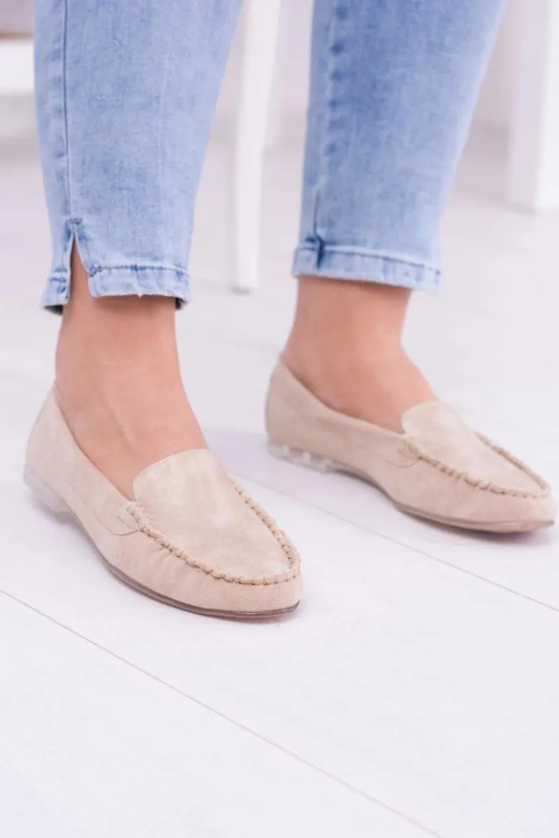 Mokasyny Damskie Skórzane|Mokasyny Damskie Zamszowe>Buty Sergio Leone Sergio Leone Damskie Beżowe Mokasyny Winted