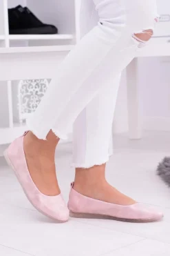 Baleriny Klasyczne>Buty Sergio Leone Sergio Leone Damskie Różowe Balerinki Makalu