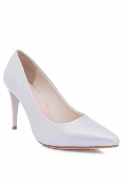 Czółenka Klasyczne>Buty Sergio Leone Sergio Leone Perłowe Czółenka Szpilki Szare Feliciana