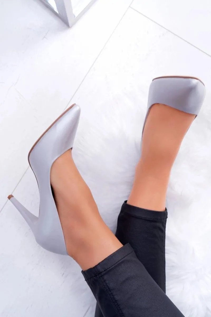 Hot Buty Sergio Leone Sergio Leone Perłowe Czółenka Szpilki Srebrne Feliciana