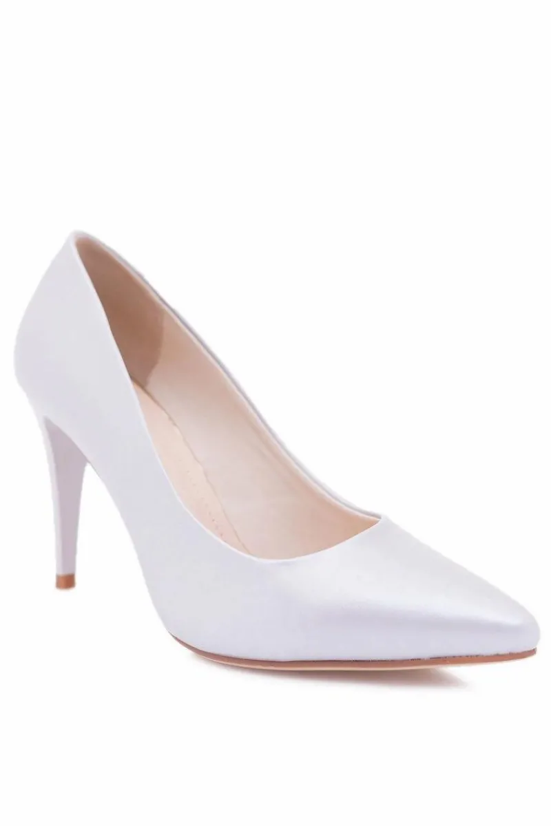 Hot Buty Sergio Leone Sergio Leone Perłowe Czółenka Szpilki Srebrne Feliciana