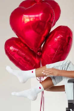 Best Skarpetki Damskie Drobne Serduszko Białe Skarpetki|Skarpetki