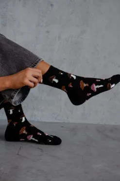 Skarpetki|Skarpetki>Milena Skarpetki Damskie Grzyby Czarne