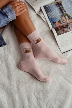 New Skarpetki Damskie Kapibara Różowe Skarpetki|Skarpetki