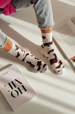 Skarpetki|Skarpetki>Milena Skarpetki Damskie W Łaty Brązowe