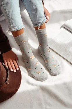 Clearance Skarpetki Damskie W Lisy I Liście Melanż Skarpetki|Skarpetki